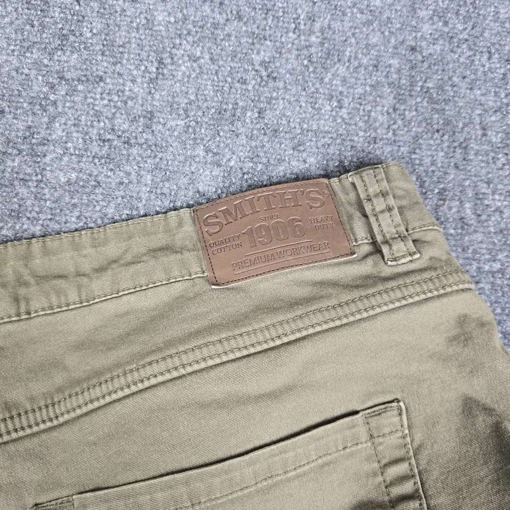 Smith's Workwear Pants Men's‎ 44x30 Stretch Fleece Lined Canvas 5 Pocket Brown
